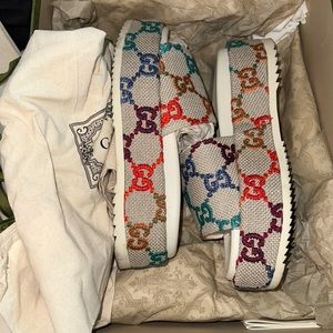 Size 37 Gucci Platform W Angelina Slides